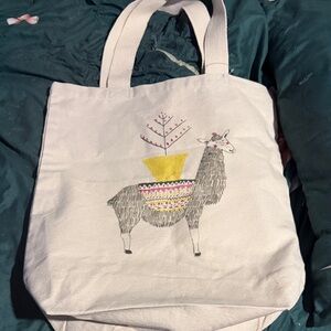 Cost Plus World Market Cream Canvas Tote